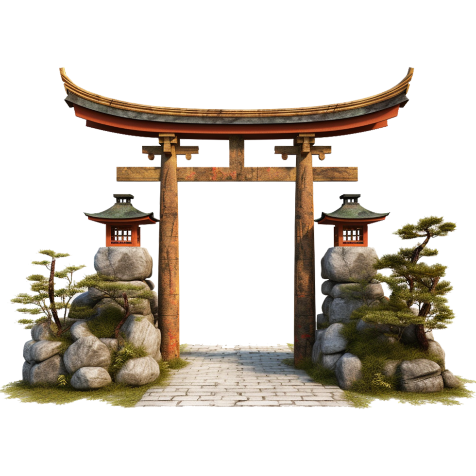 japanese pillar clipart generative ai png