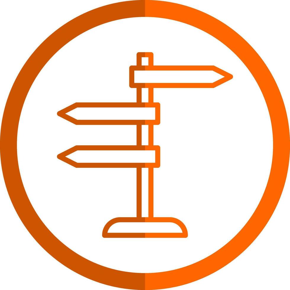 Signpost Vector Icon Design