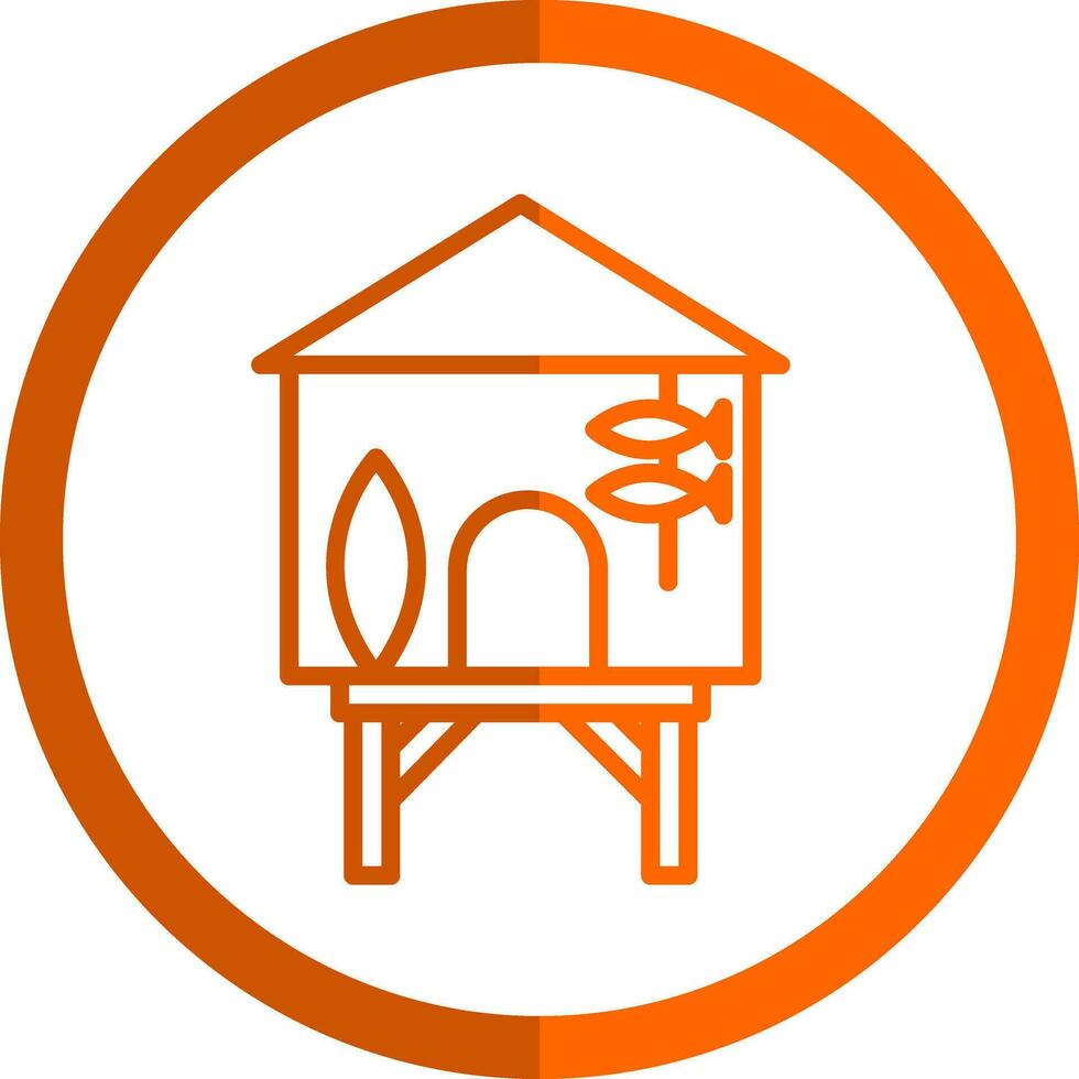 Beach hut Vector Icon Design