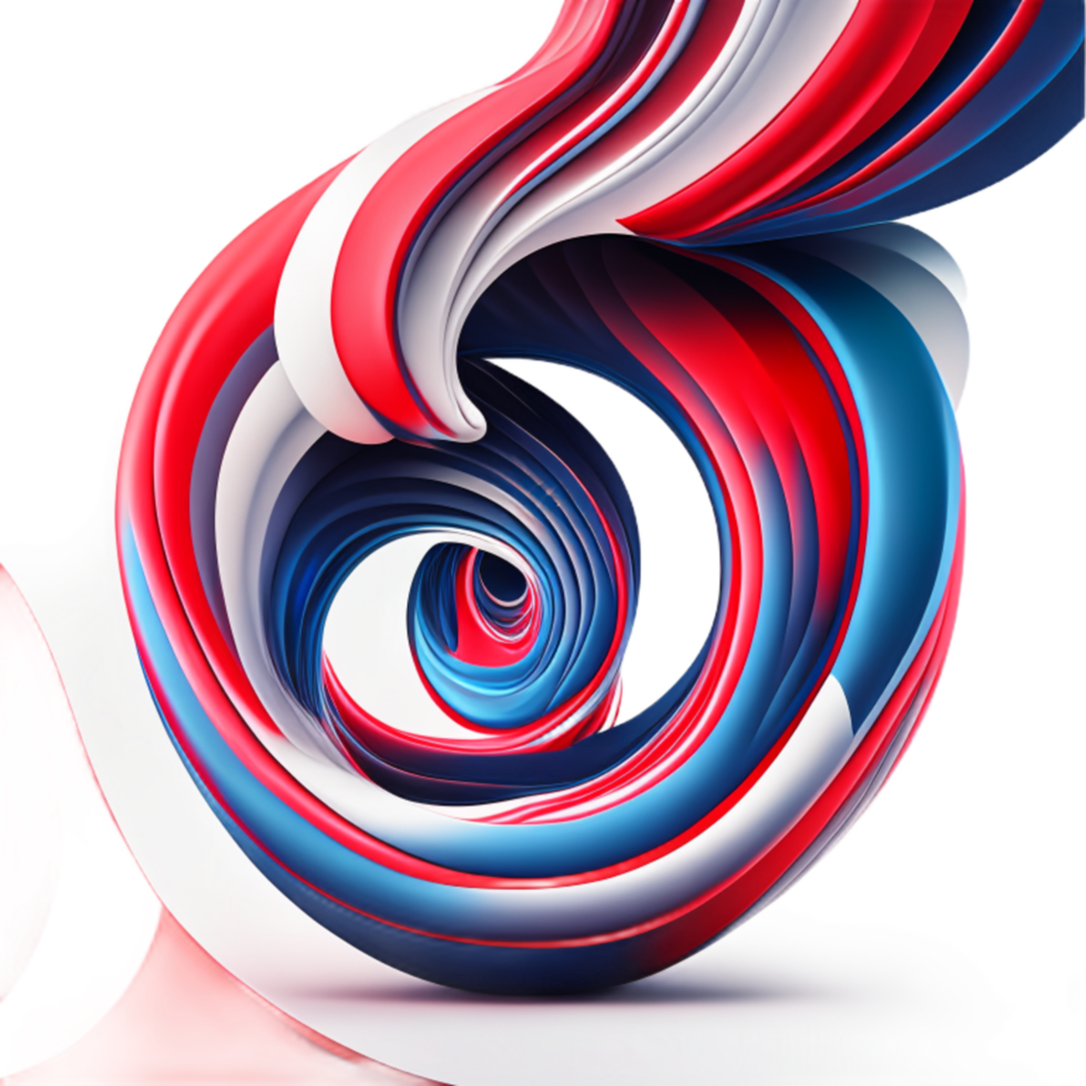 3d abstract colorful twisted liquid shapes creative design element AI Generative png