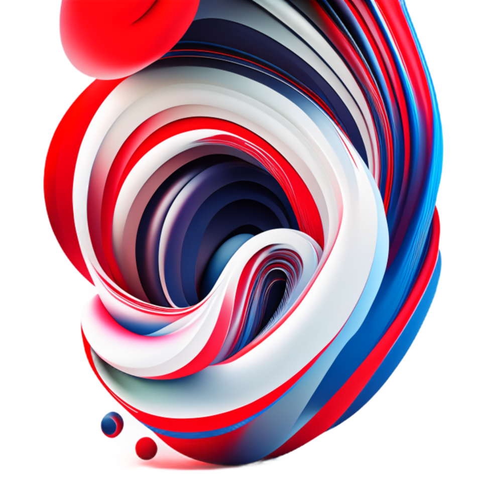 3d abstract colorful twisted liquid shapes creative design element png
