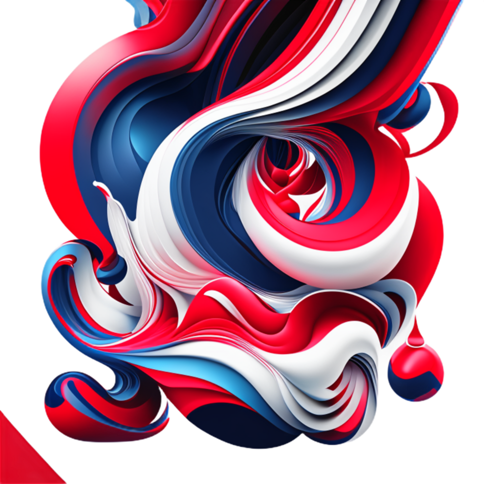 3d abstract colorful twisted liquid shapes creative design element png
