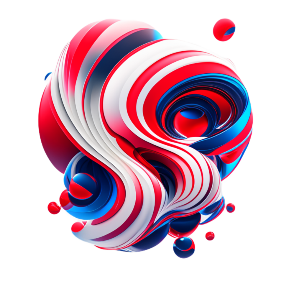 3d abstract colorful twisted liquid shapes creative design element png