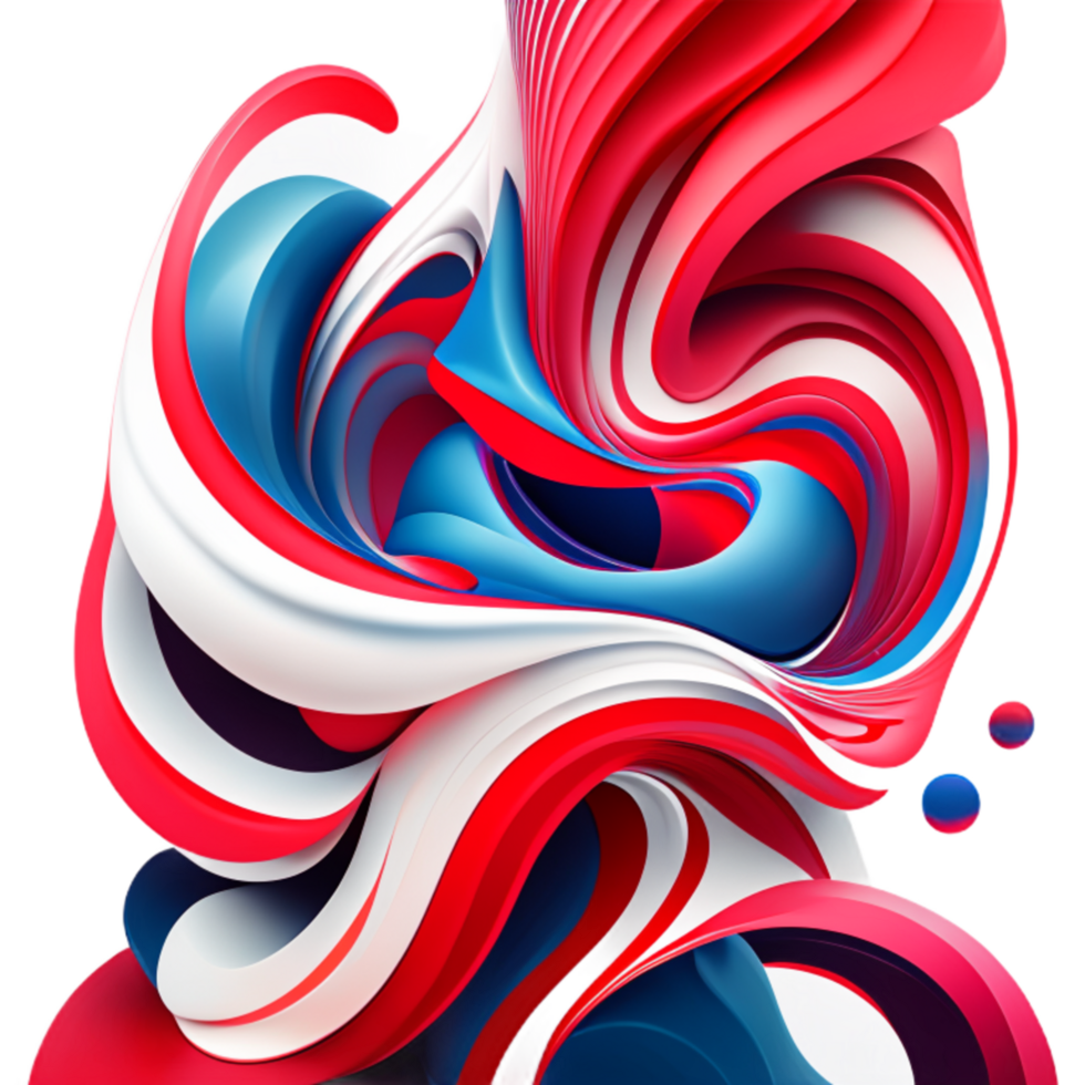 3d abstract colorful twisted liquid shapes creative design element png