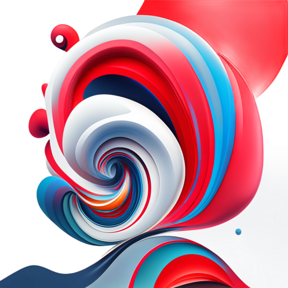3d abstract colorful twisted liquid shapes creative design element png