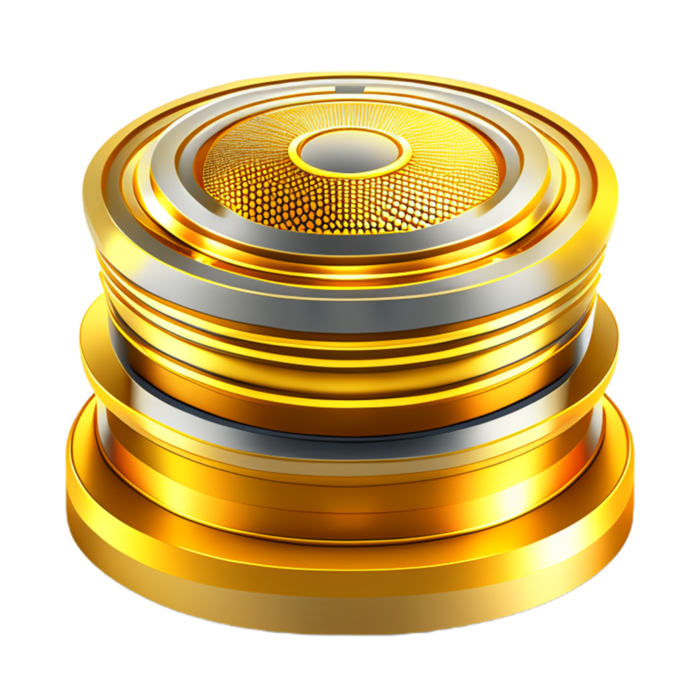 3d Rendering Golden Podium Design png