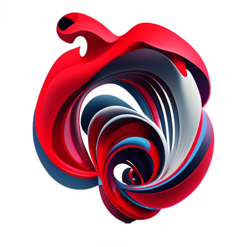 3d abstract colorful twisted liquid shapes creative design element png