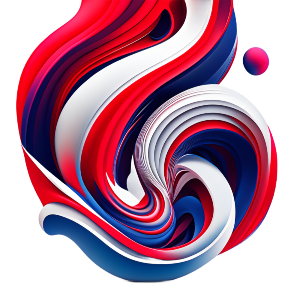 3d abstract colorful twisted liquid shapes creative design element png