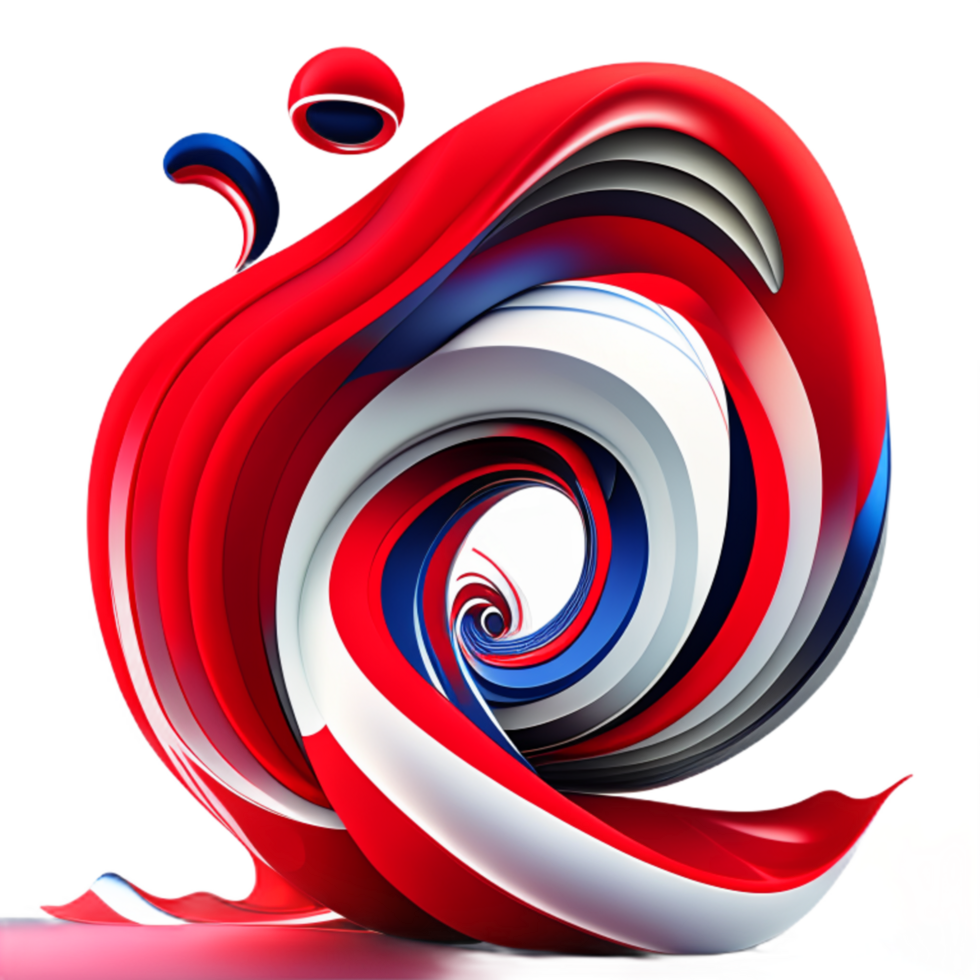 3d abstrait coloré tordu liquide formes Créatif conception élément ai génératif png