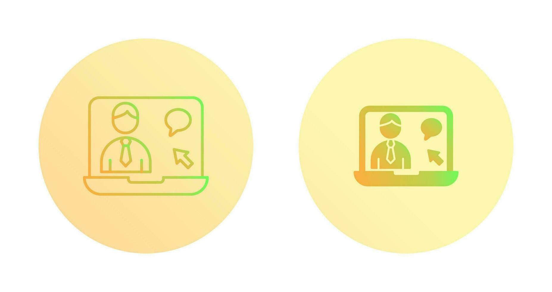 Online Interview Vector Icon