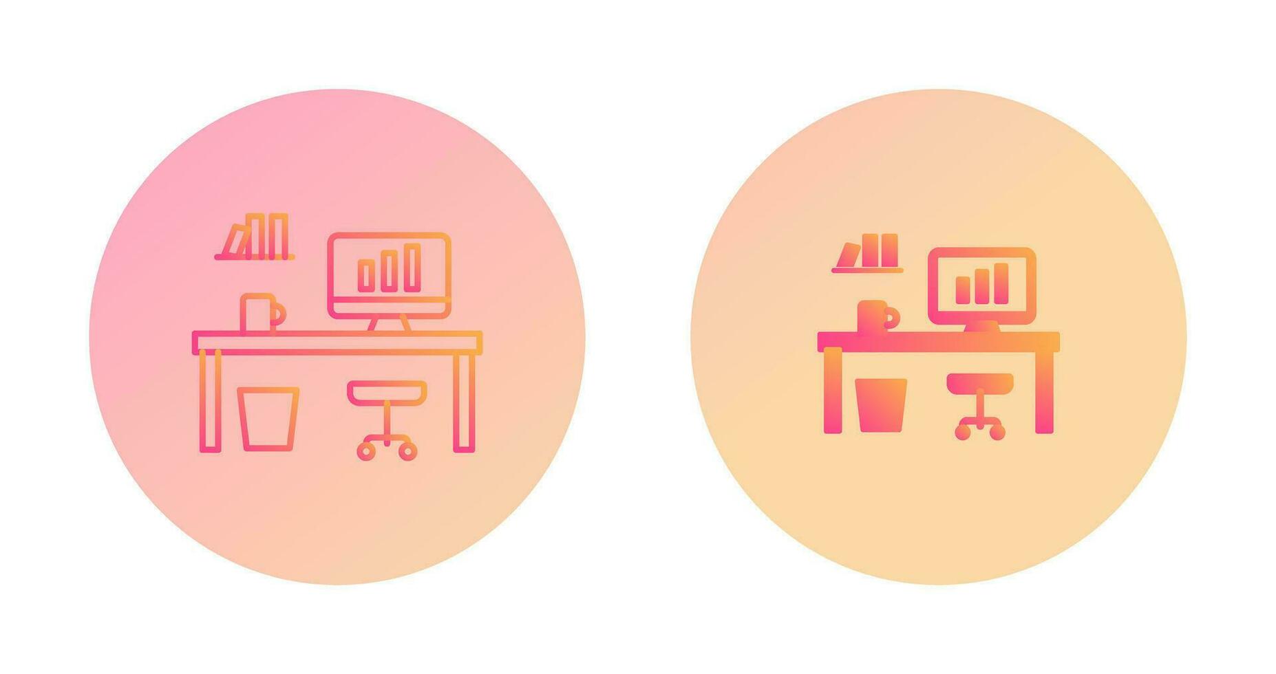 Office Desk Vector Icon