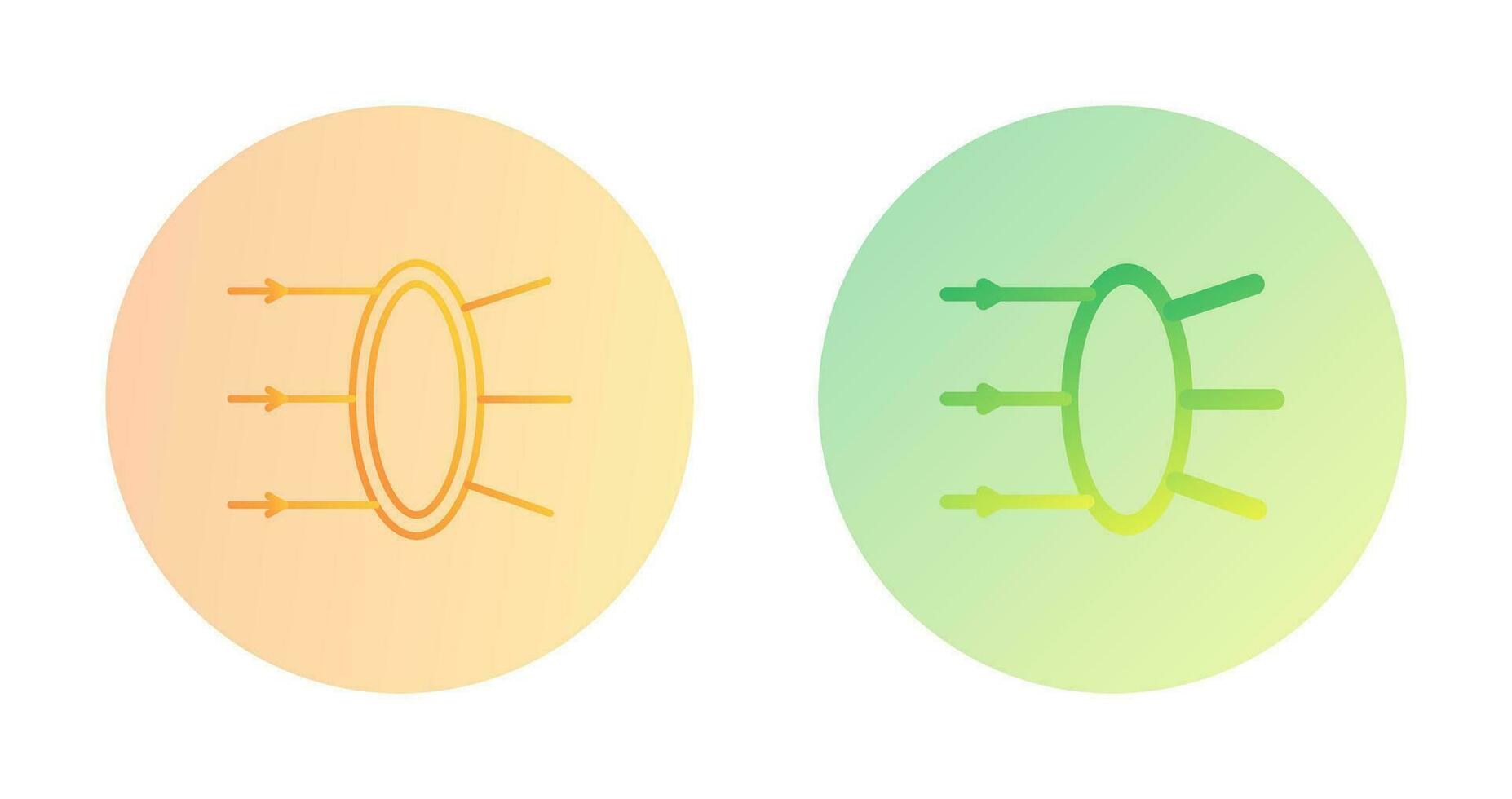 icono de vector de refracción