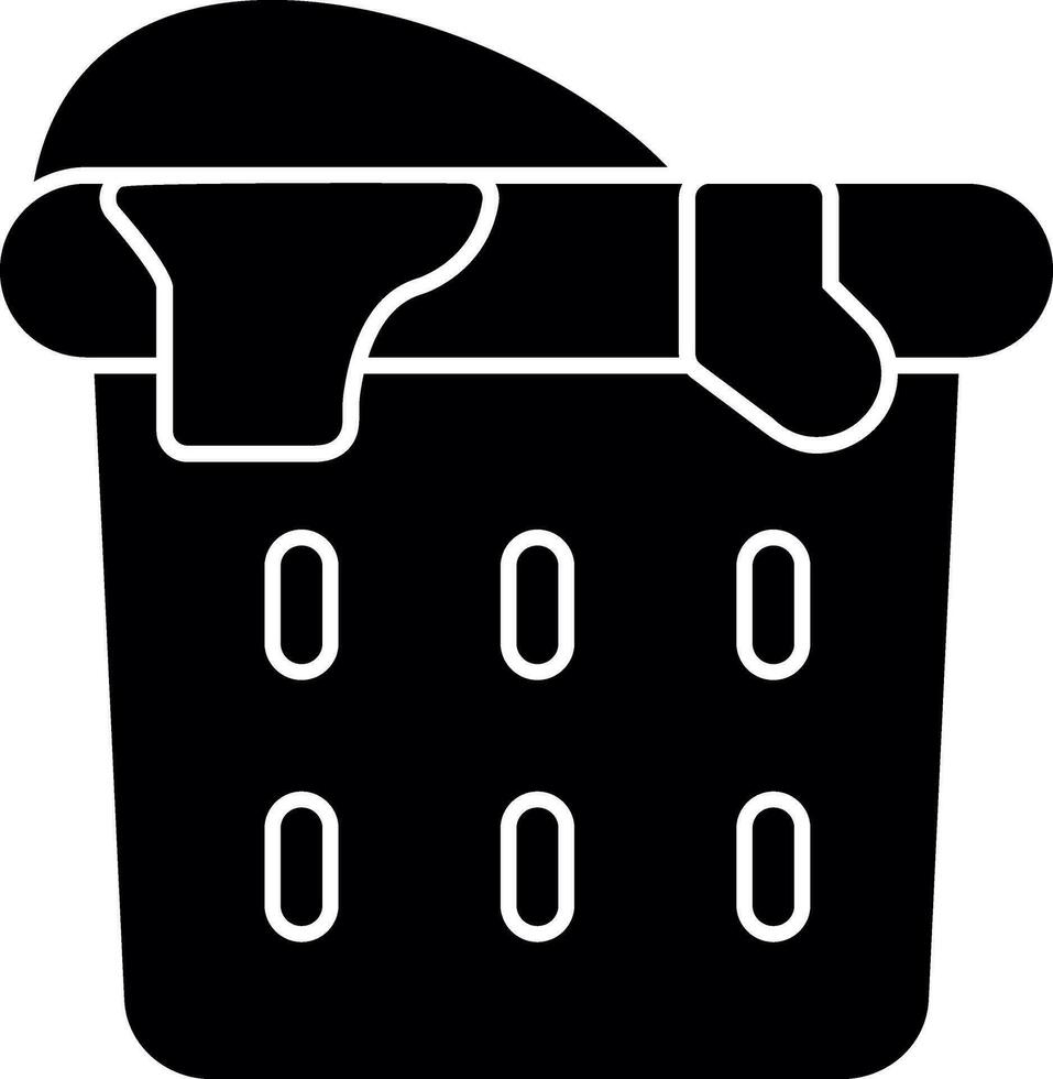 Laundry basket Vector Icon Design