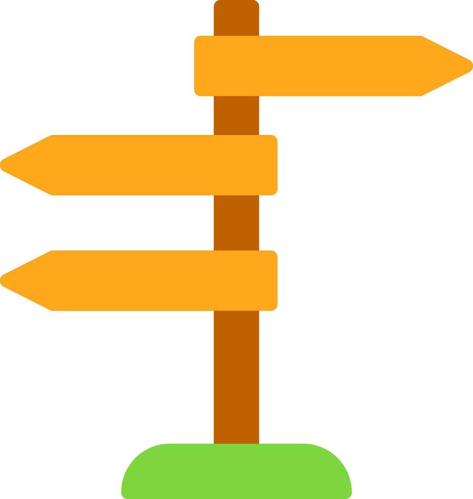Signpost Vector Icon Design