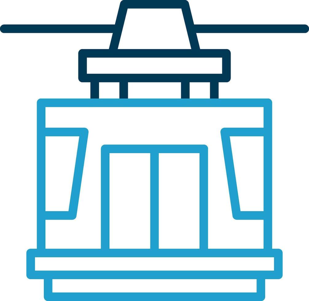 Cable car Vector Icon Design