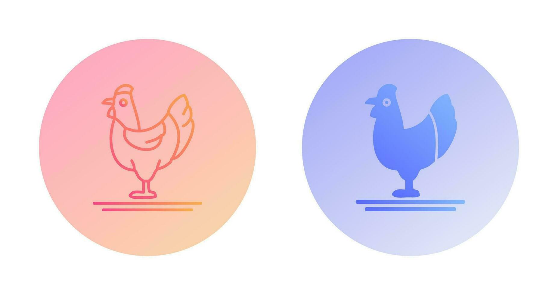 icono de vector de aves de corral