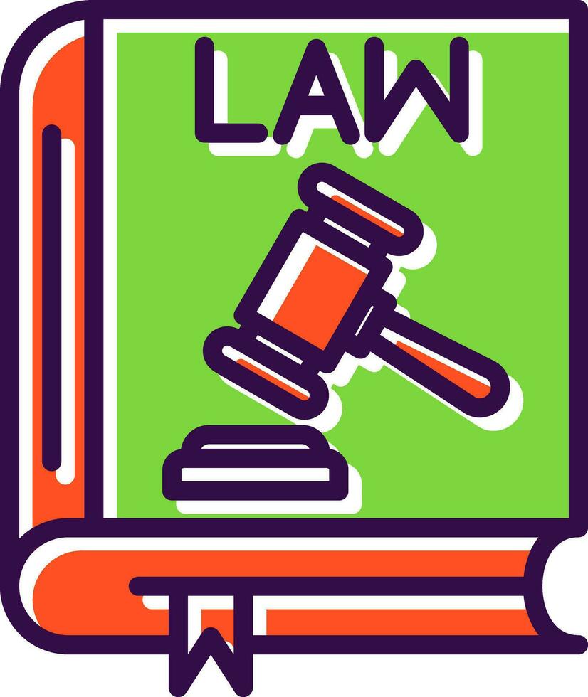 Law book Vector Icon Design