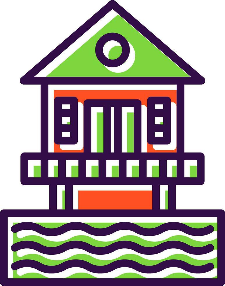 Beach hut Vector Icon Design