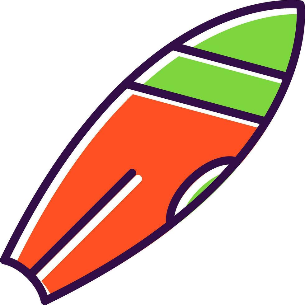 Surfboard Vector Icon Design