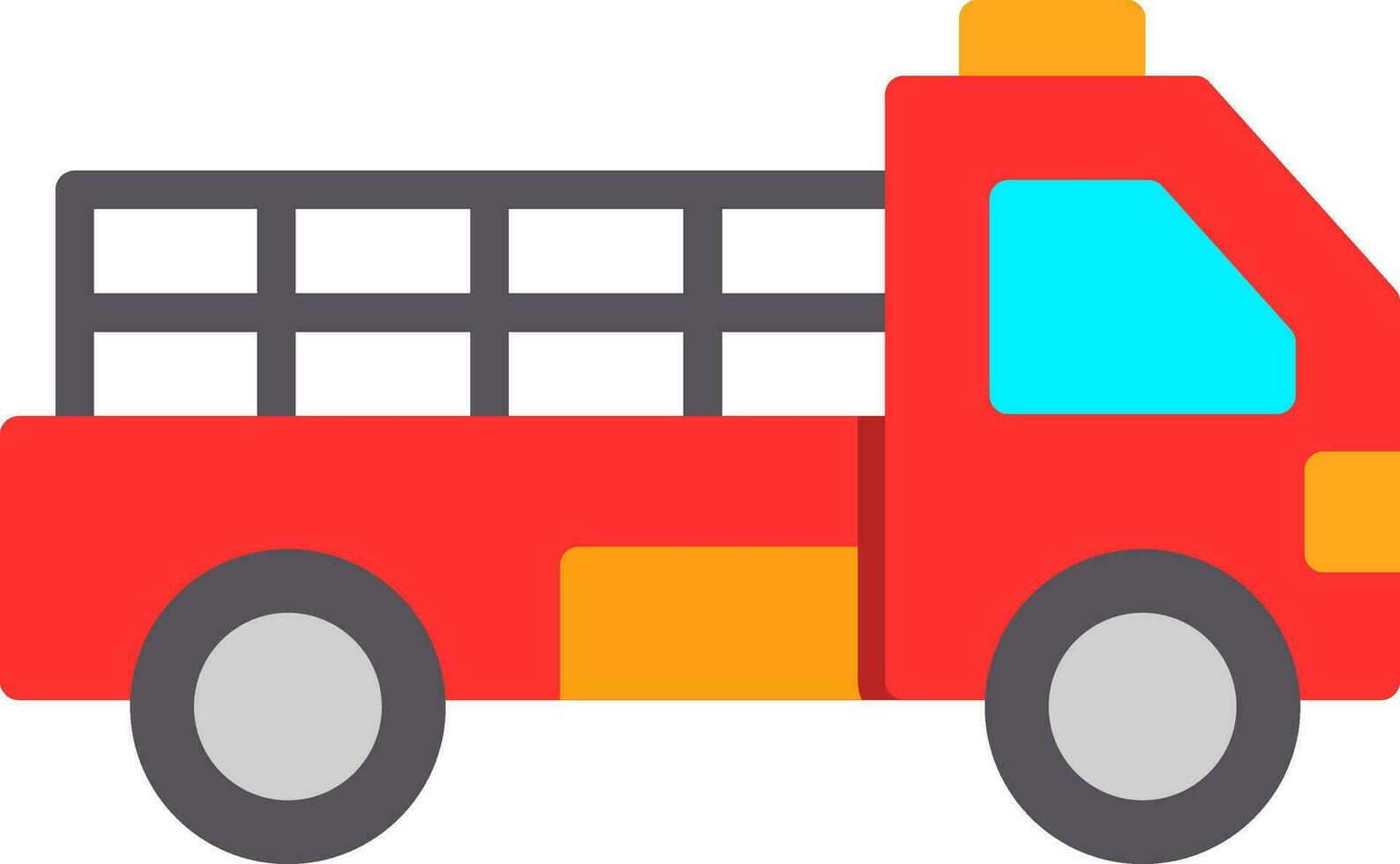 Pickup truck Vector Icon Design