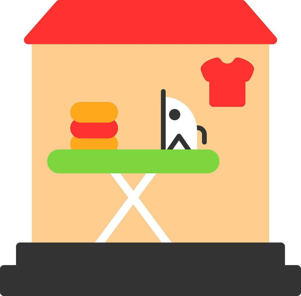 Laundry shop Vector Icon Design