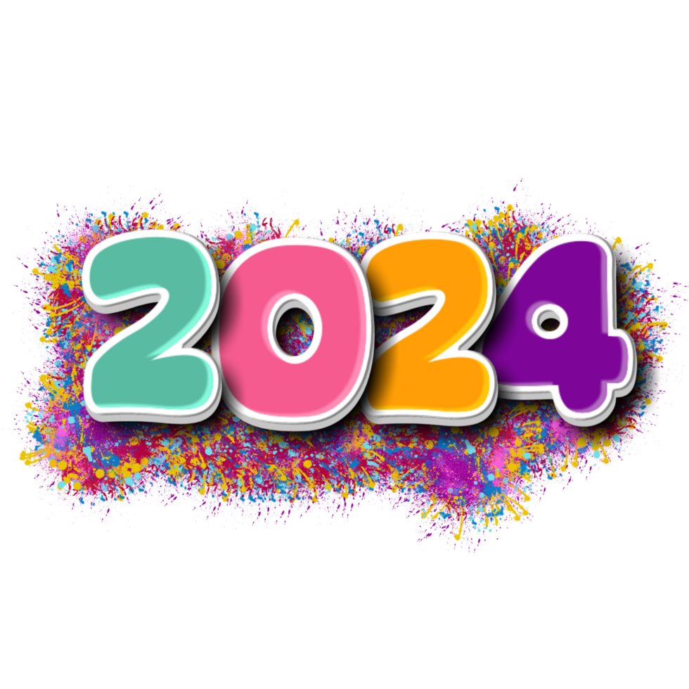 feliz ano novo 2024 png