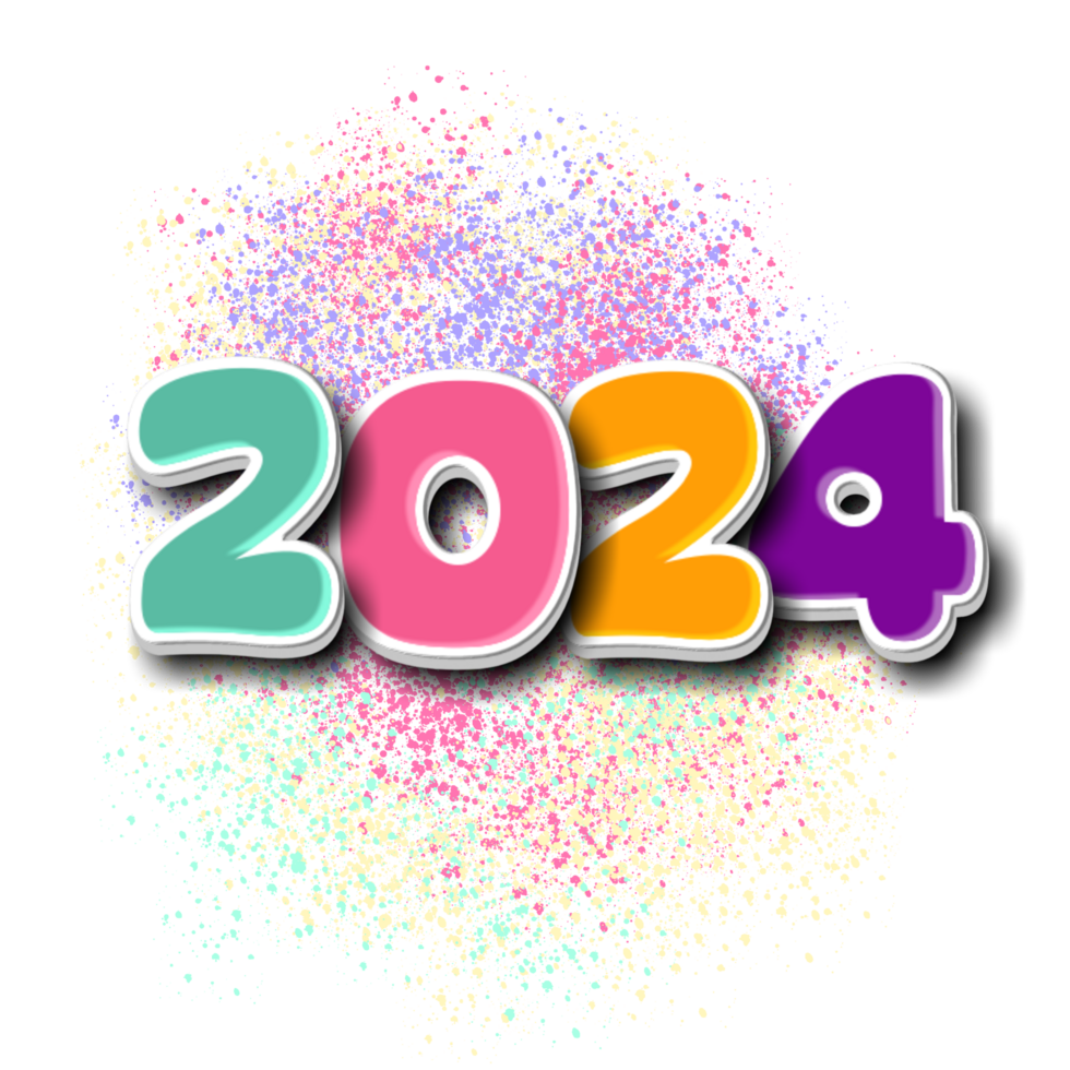 Frohes neues Jahr 2024 png