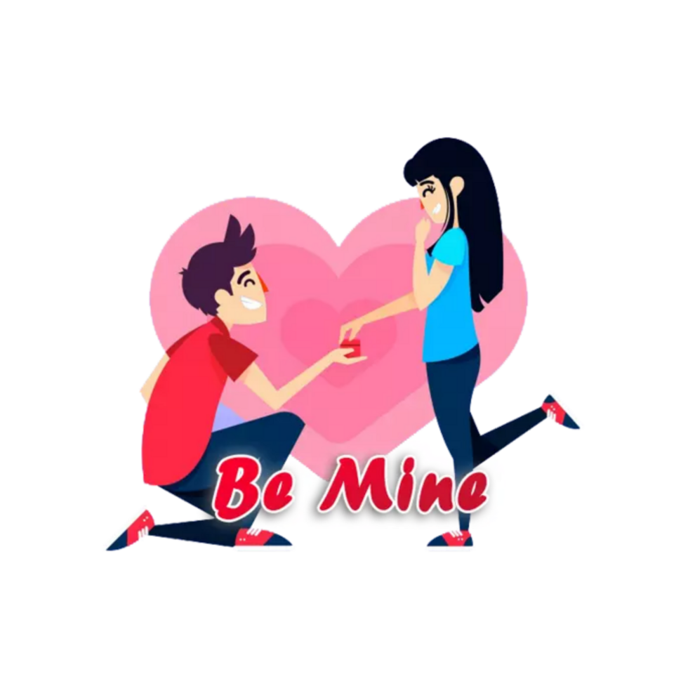 Happy valentine day sticker png