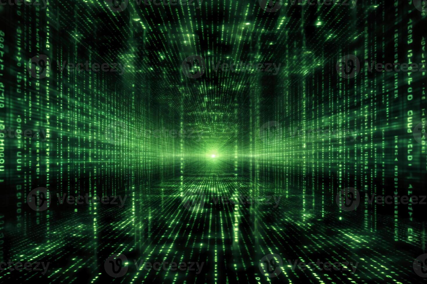 Matrix binary code background. photo
