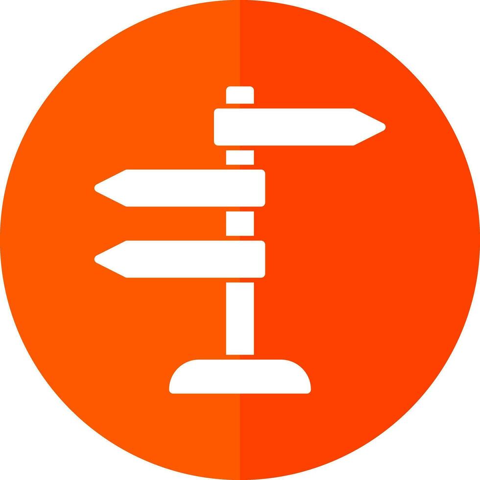 Signpost Vector Icon Design