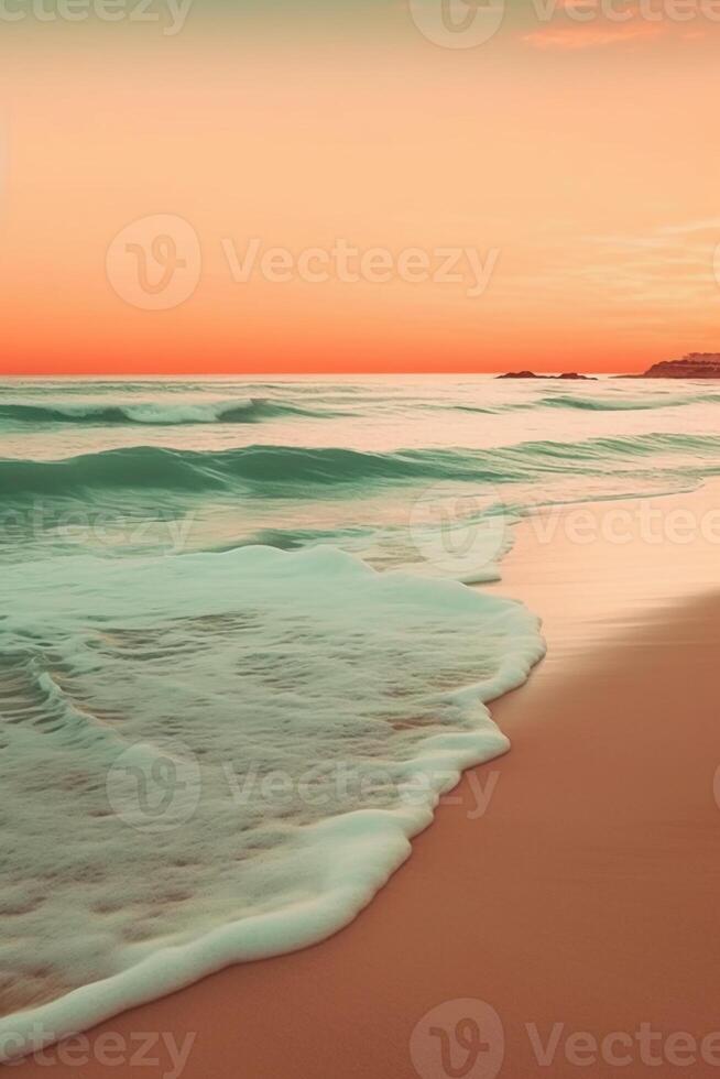 a minimalist mobile wallpaper showcasing a serene seascape with soft