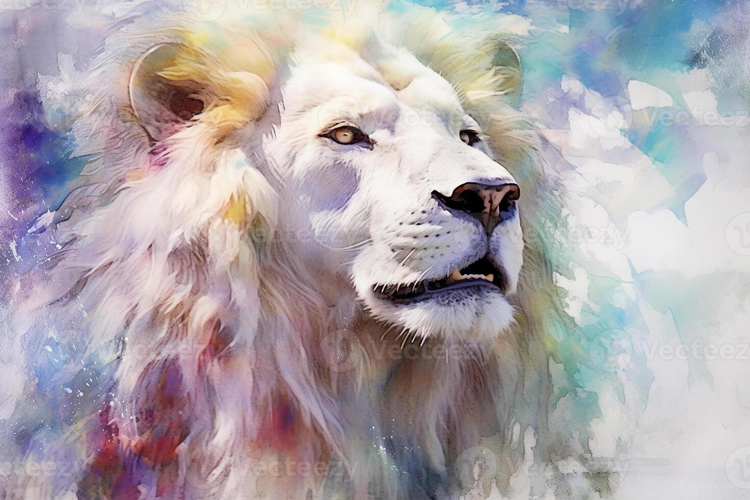 White lion alcohol ink. photo