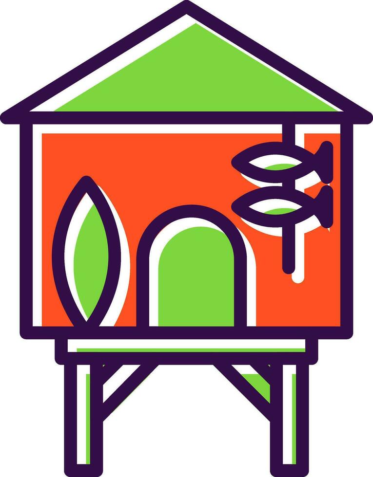 Beach hut Vector Icon Design