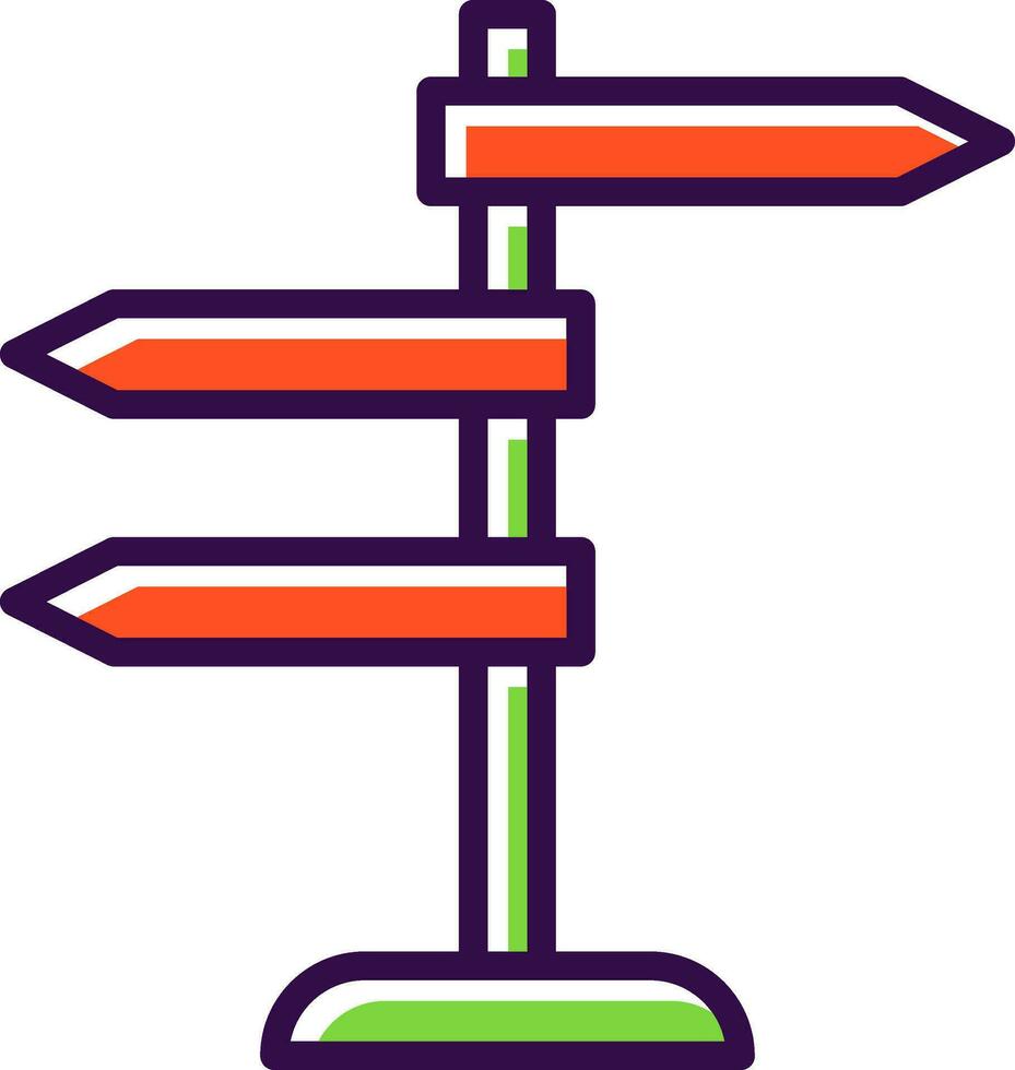 Signpost Vector Icon Design
