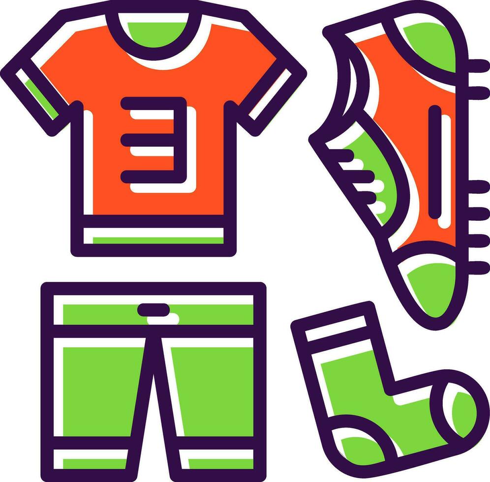 Football uniform Vector Icon Design