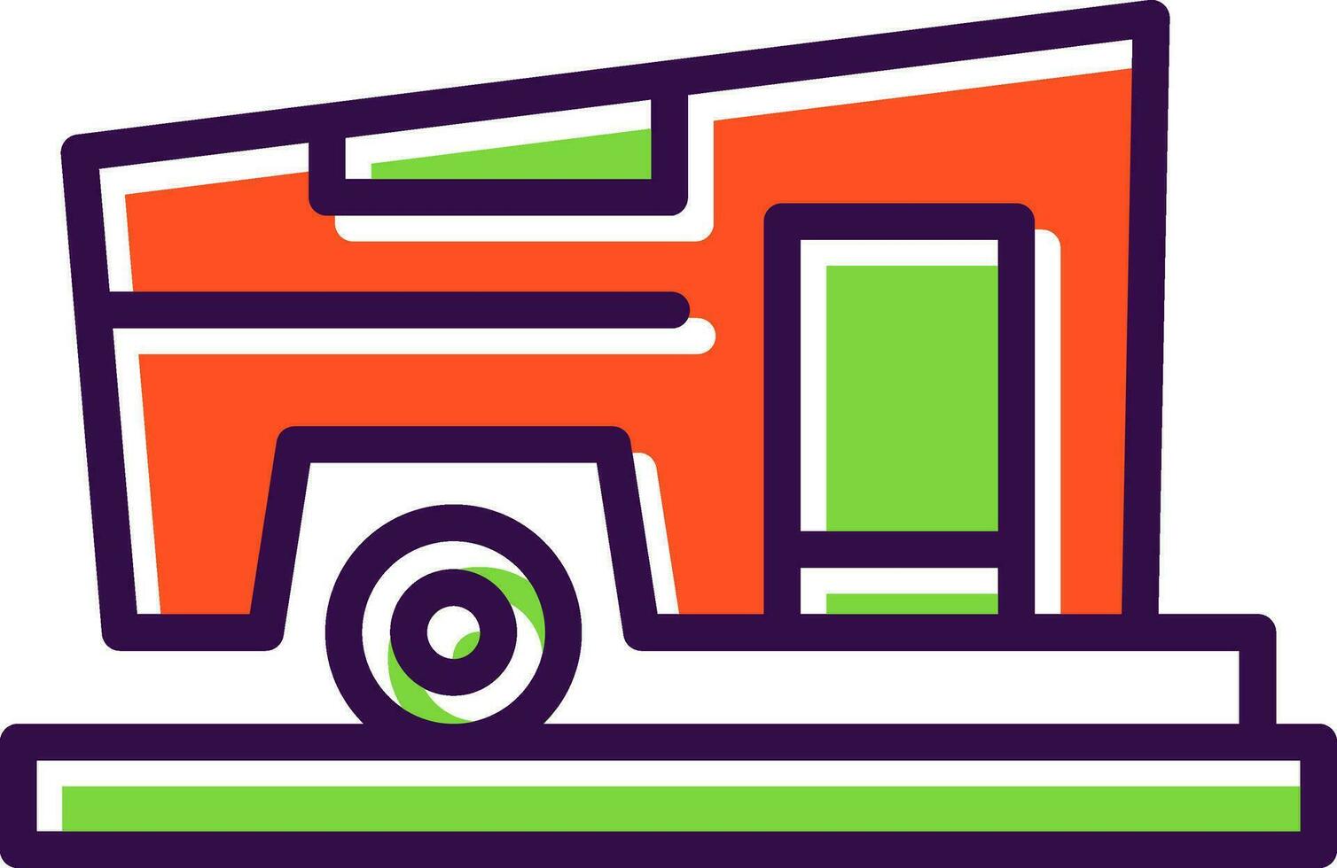 Campervan Vector Icon Design