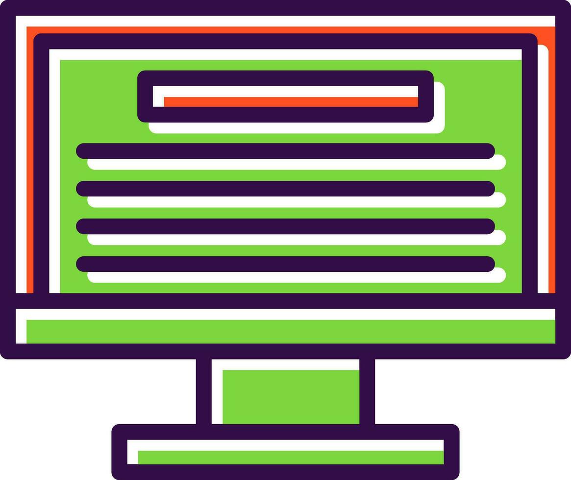 Monitor Vector Icon Design