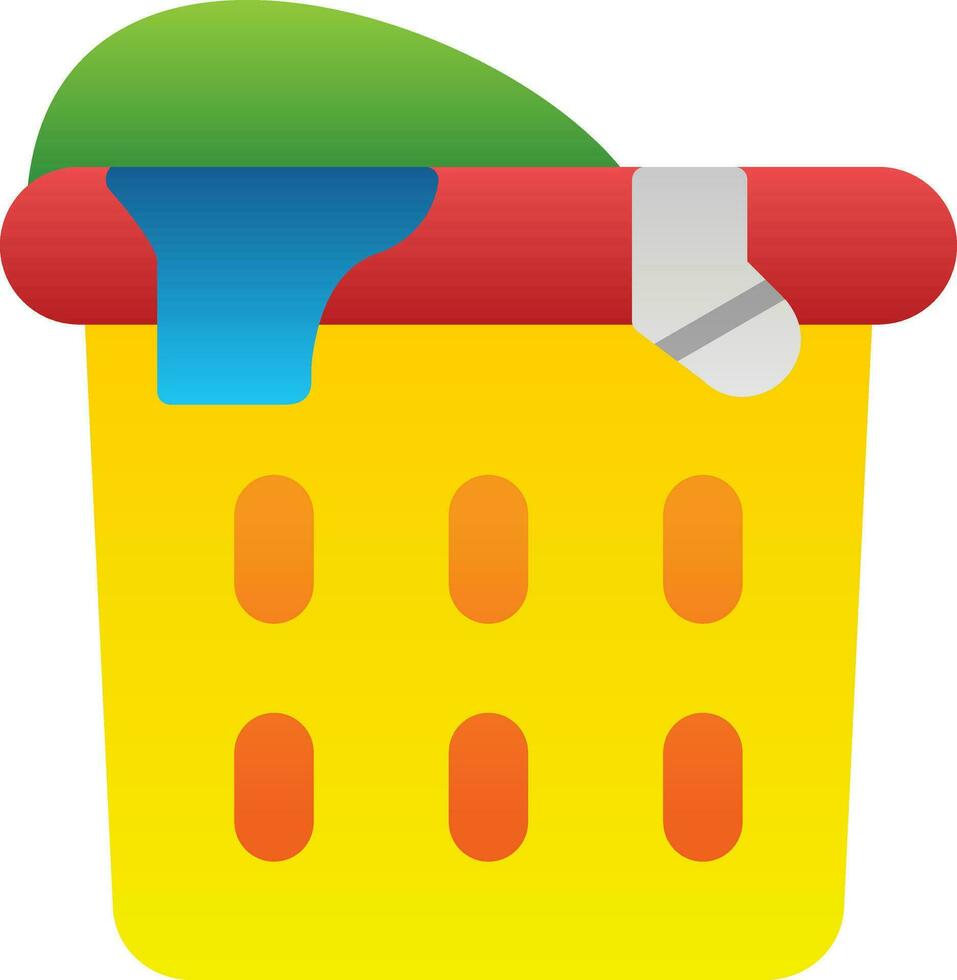 Laundry basket Vector Icon Design