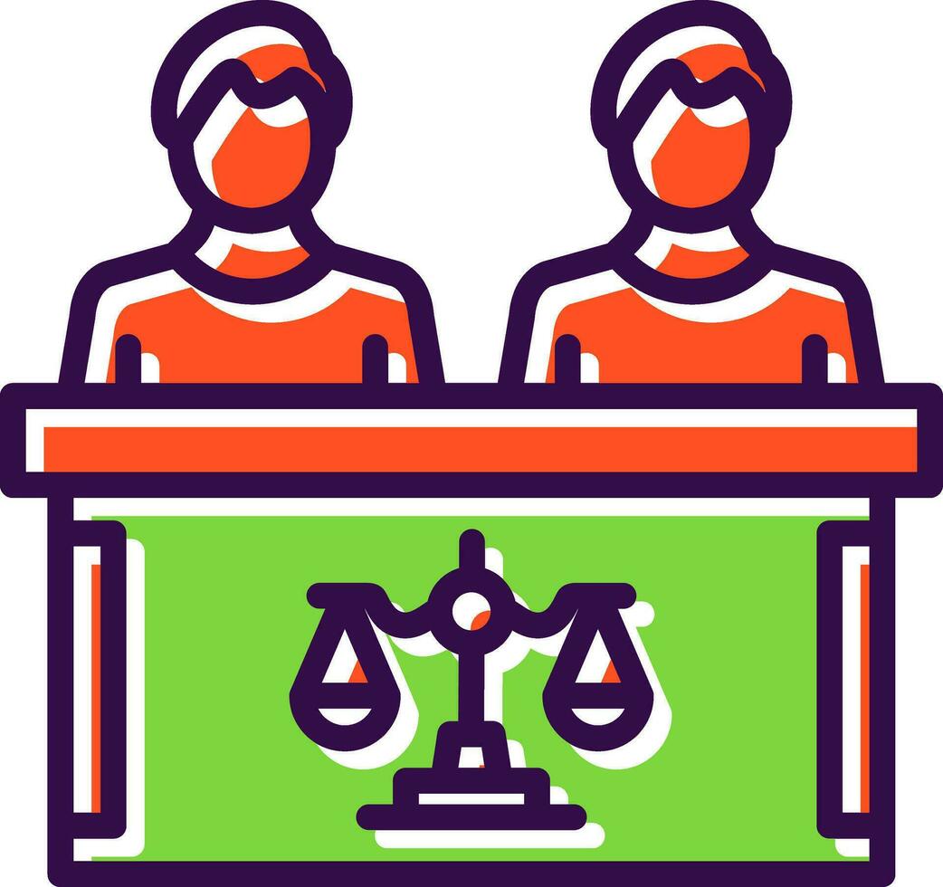 Tribunal Vector Icon Design