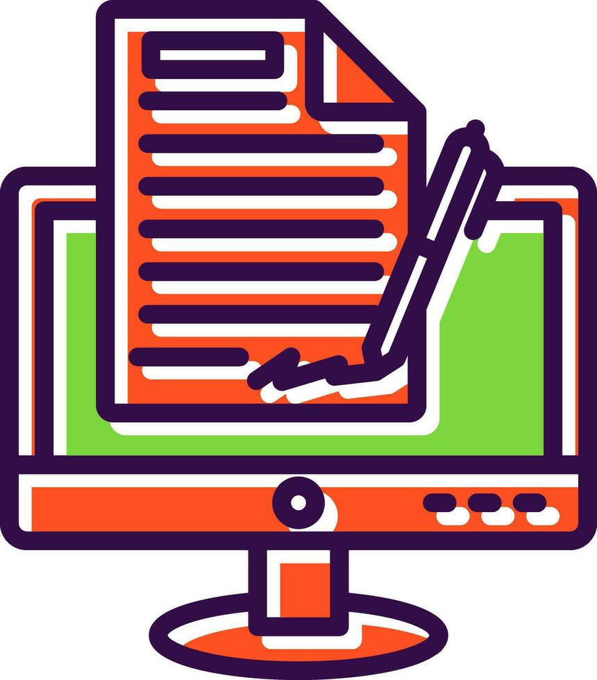 Digital signature Vector Icon Design