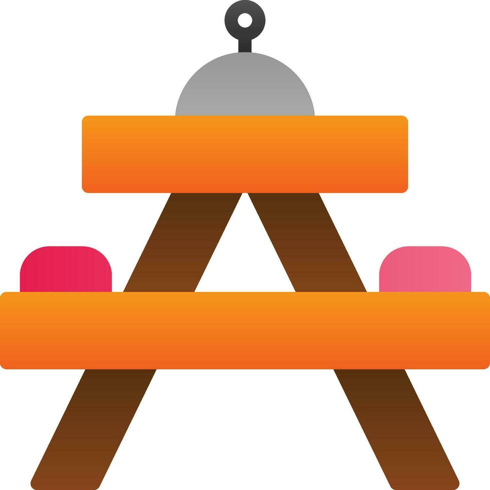 Picnic table Vector Icon Design