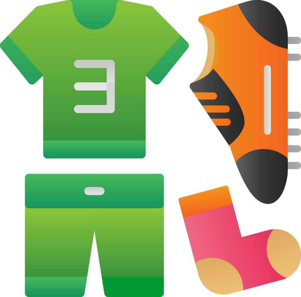 Football uniform Vector Icon Design