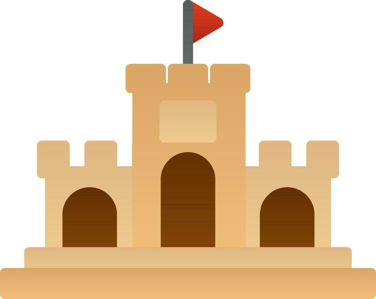 Sand castle Vector Icon Design