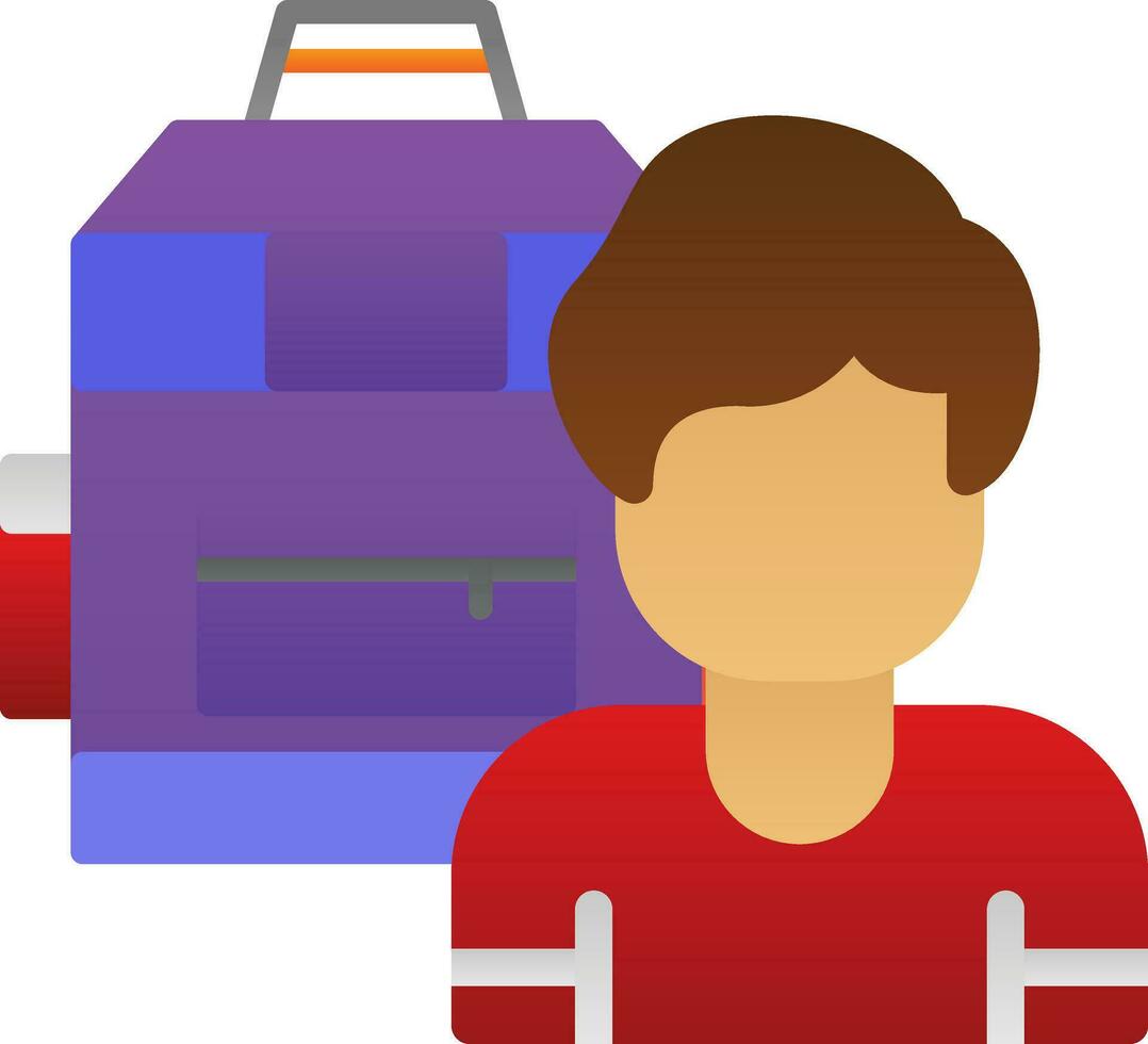 Backpacker Vector Icon Design