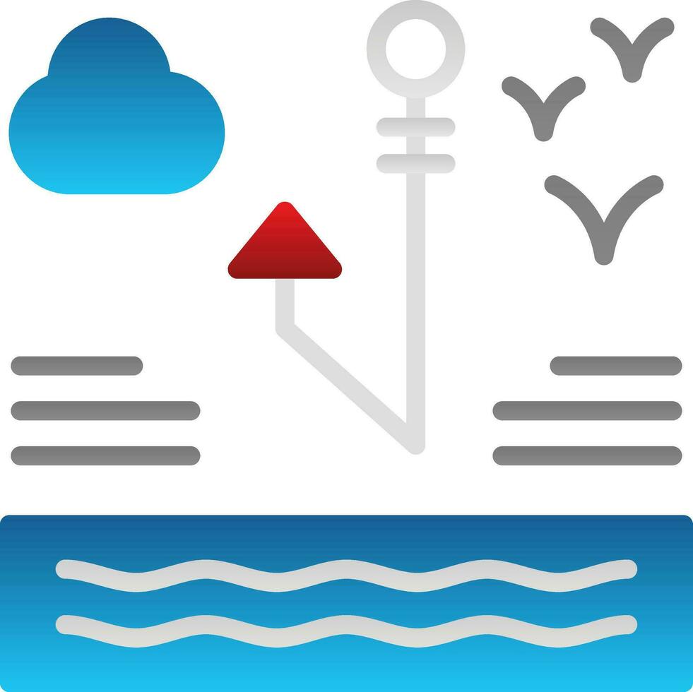 Fishing hook Vector Icon Design