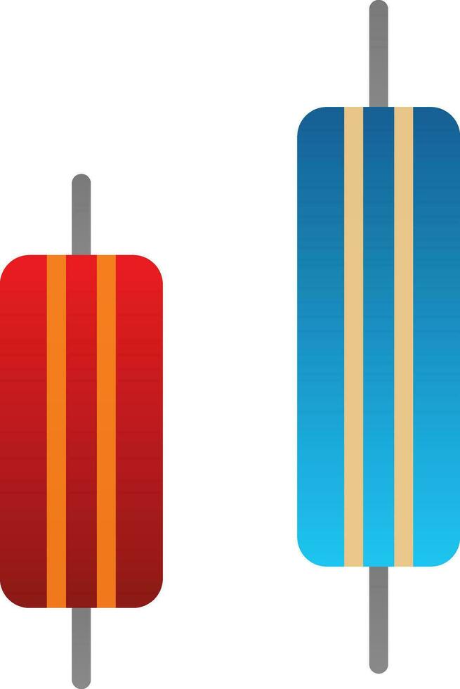 Bearish engulfing Vector Icon Design