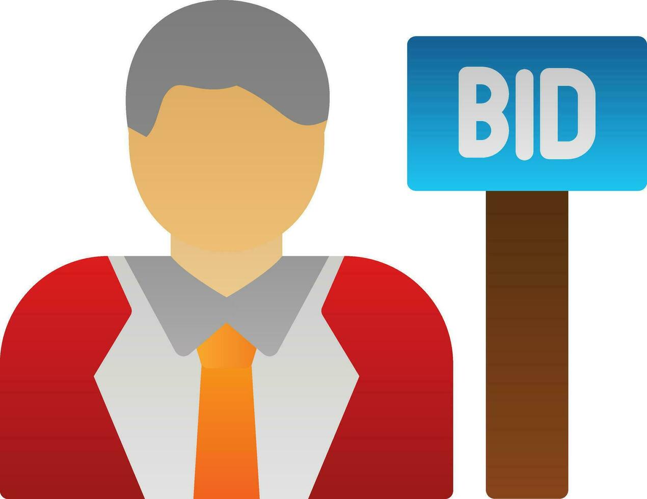 Bid Vector Icon Design