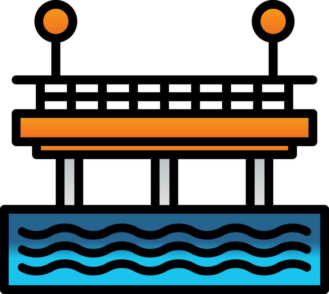 diseño de icono de vector de muelle