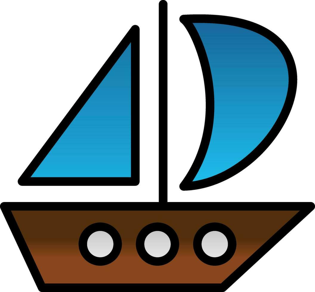 Catamaran Vector Icon Design