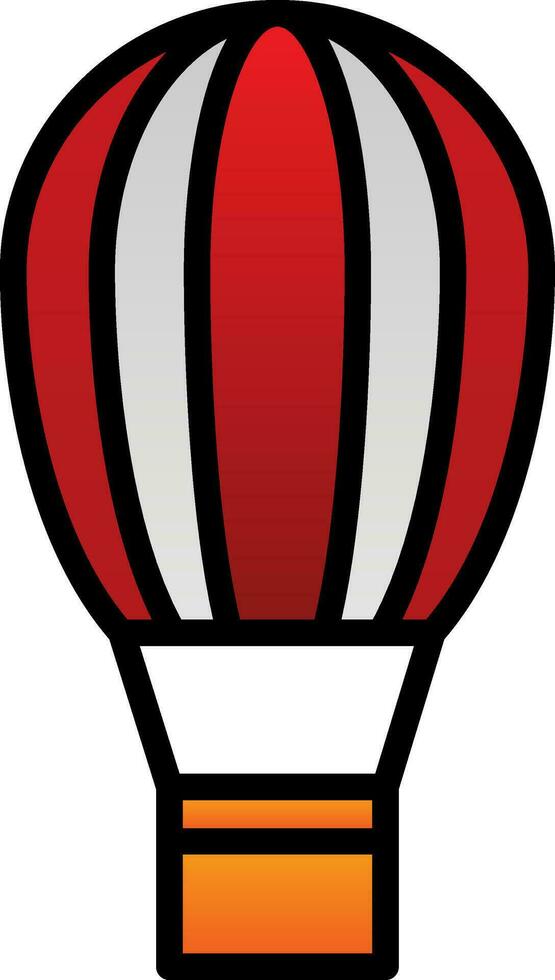 Hot air balloon Vector Icon Design